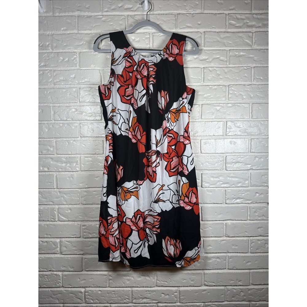 WORTHINGTON Size 16 Summer Fully Lined Pleated Neck & Back Sheath Dress,